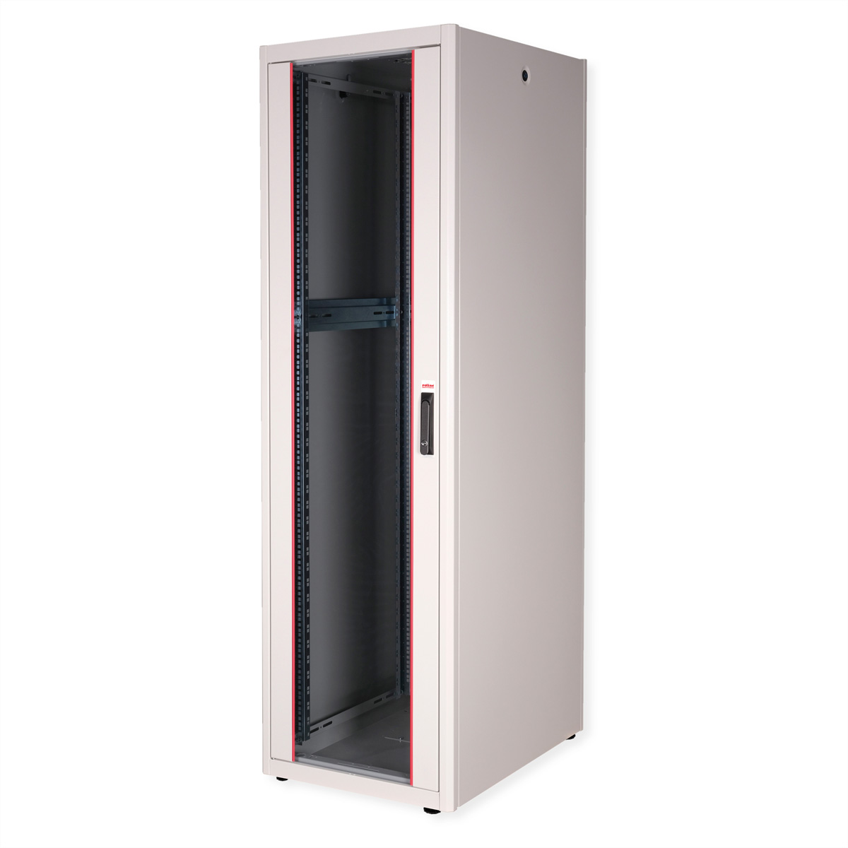 ROLINE 19-Zoll Netzwerkschrank Basic 42 HE, 600x800 BxT Glastür grau