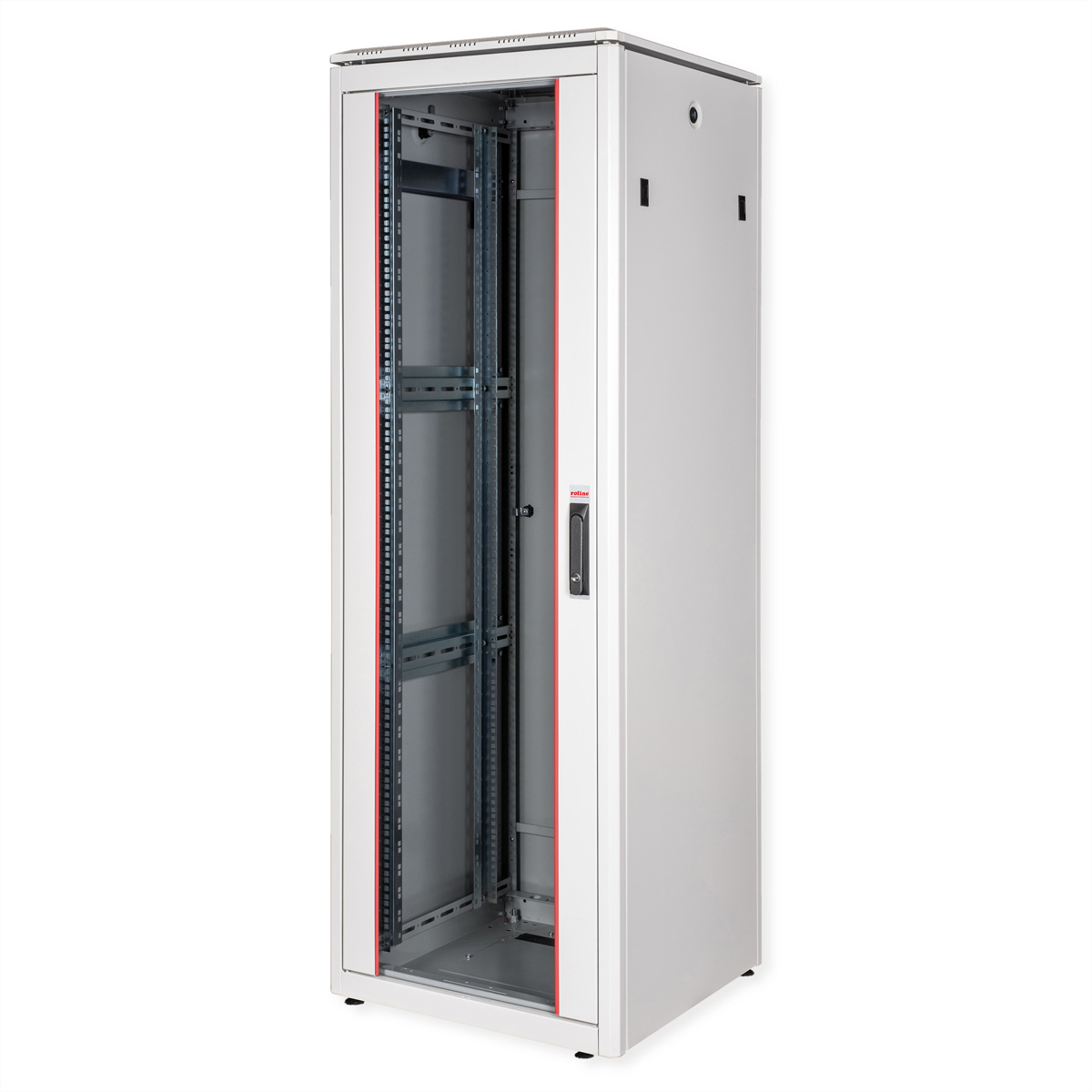 ROLINE 19-Zoll Netzwerkschrank Pro 36 HE, 600x600 BxT Glastür grau 19