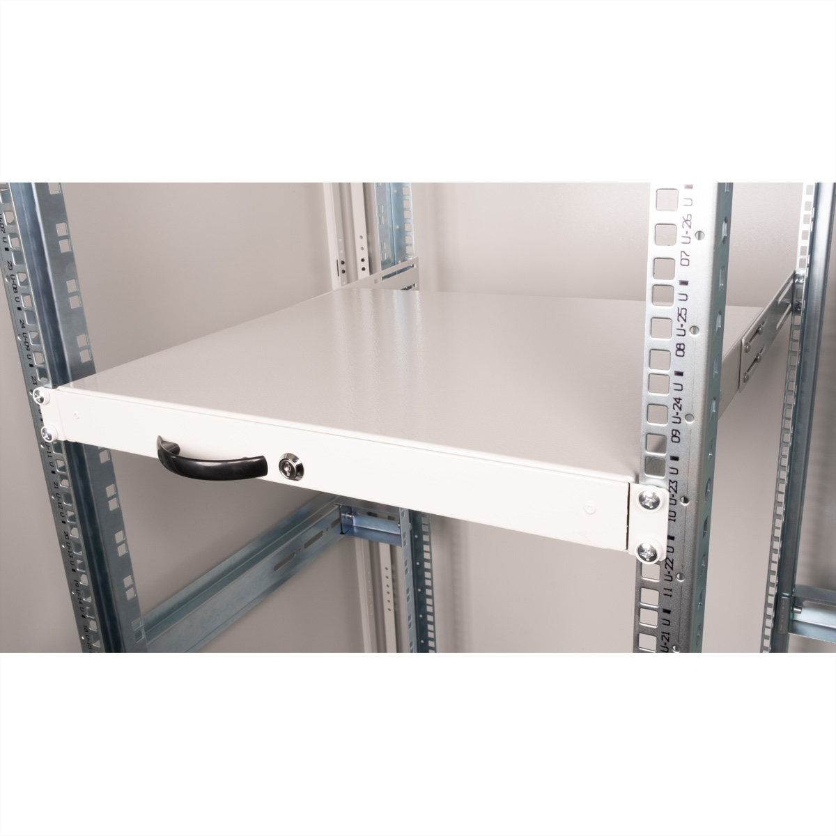 ROLINE 19-Zoll Tastatureinschub 1 HE, 400 T abschließbar grau