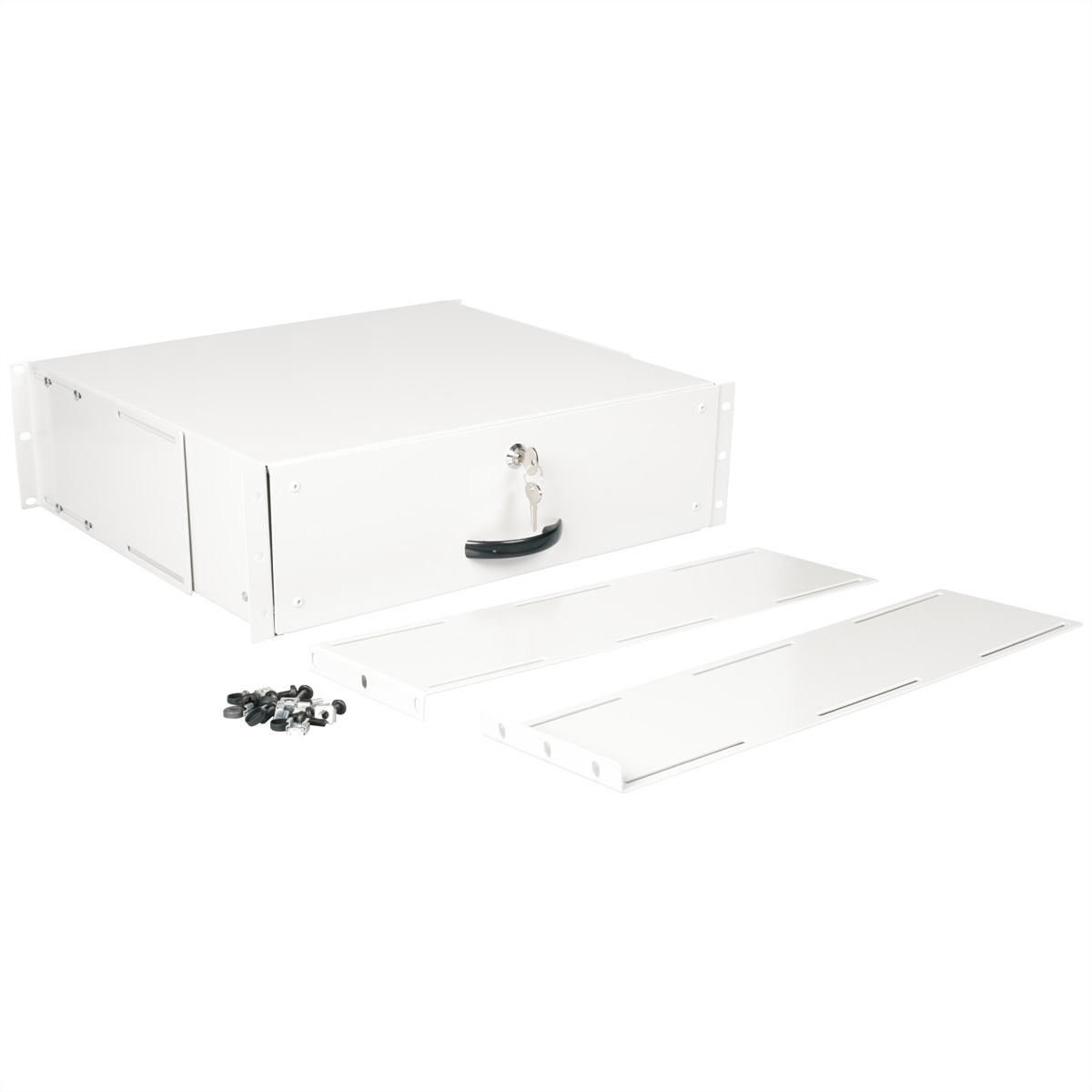 ROLINE 19-Zoll Tastatureinschub 3 HE, 400 T abschließbar grau