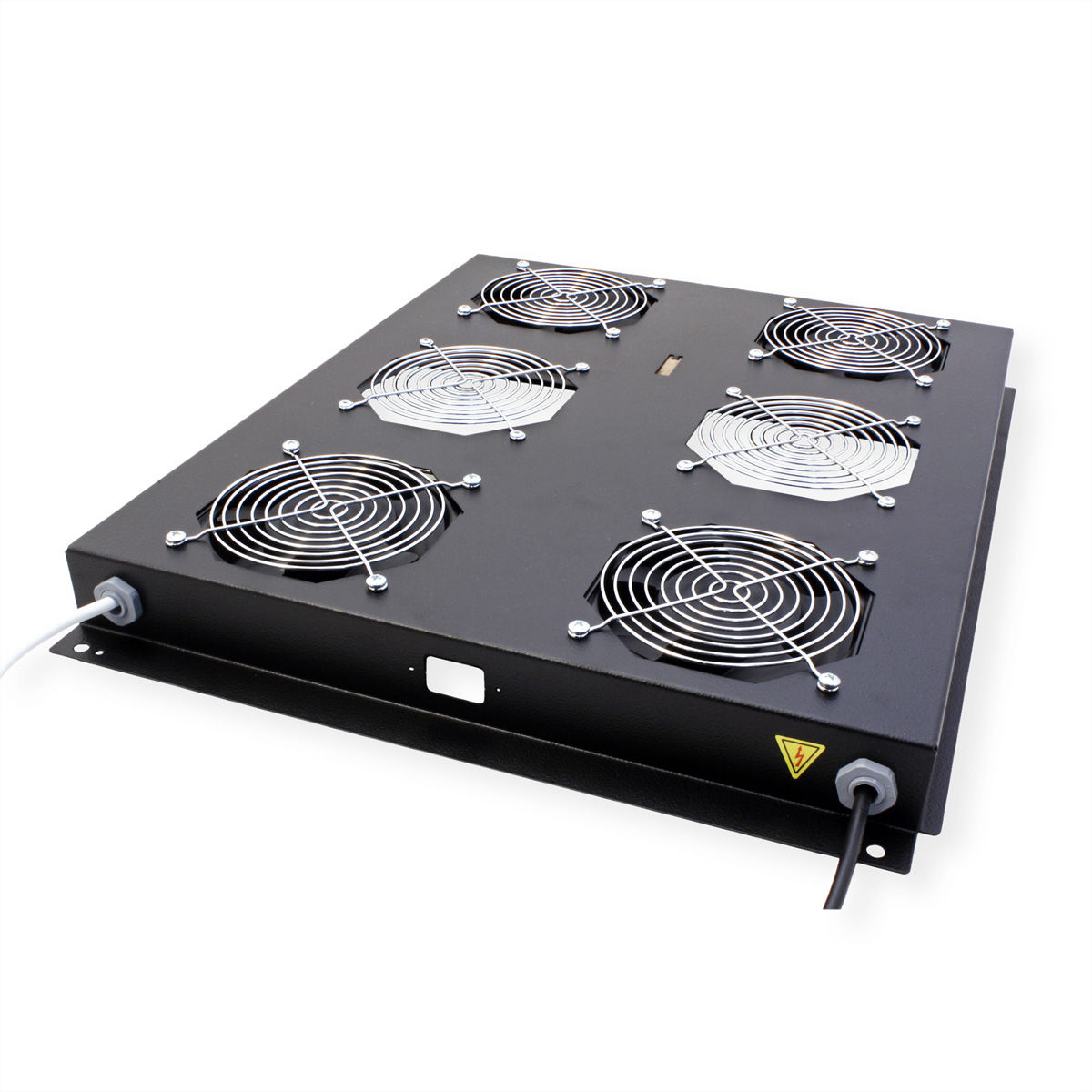 ROLINE 19-Zoll Dachlüftereinheit 4 Lüfter, Thermostat für Serverschrank schwarz