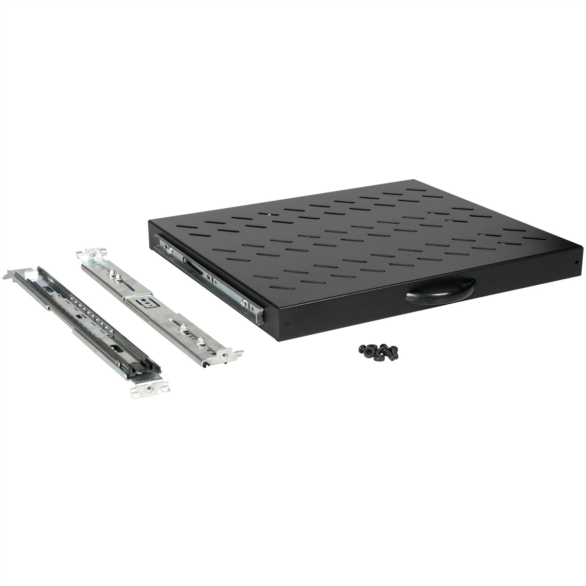 ROLINE 19-Zoll Fachboden 1 HE, ausziehbar 350 T 25 kg schwarz