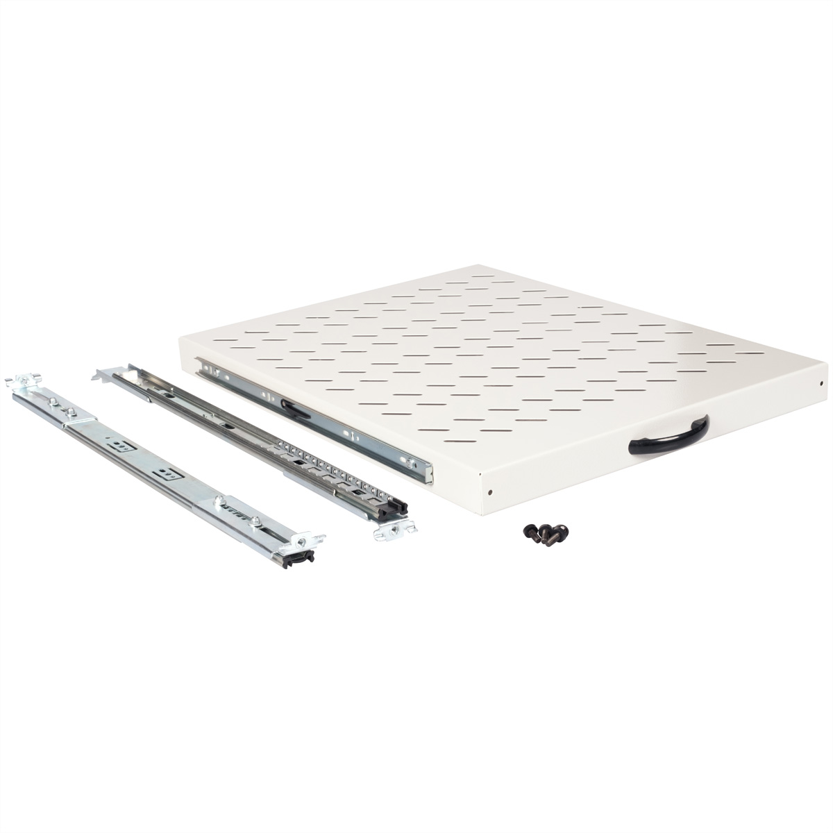 ROLINE 19-Zoll Fachboden 1 HE, ausziehbar 550 T 25 kg grau