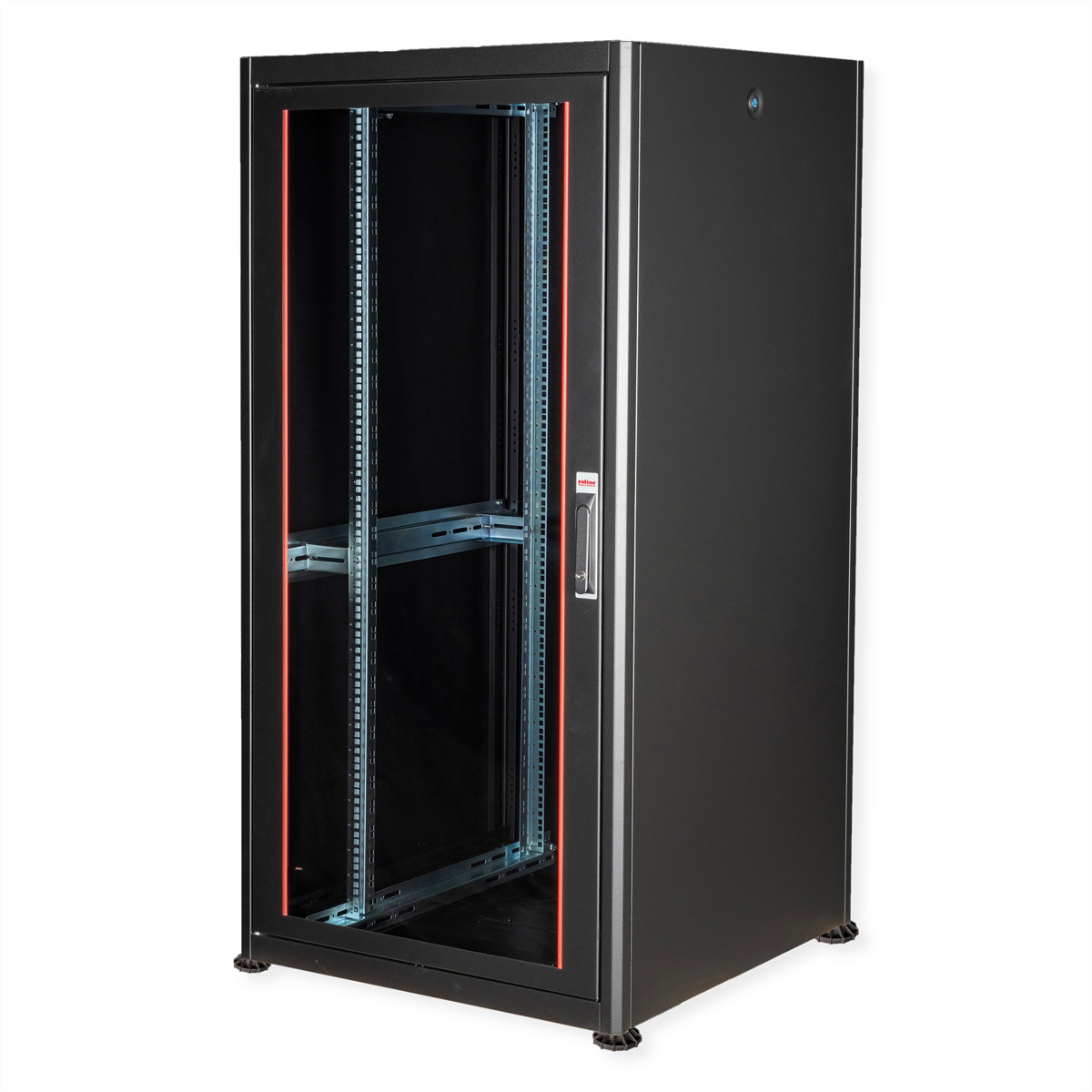 ROLINE 19-Zoll Netzwerkschrank Basic 32 HE, 800x800 BxT Glastür schwarz