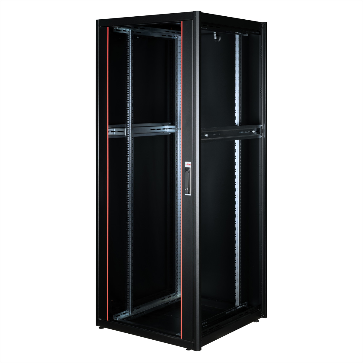 ROLINE 19-Zoll Netzwerkschrank Basic 42HE, 800x800 BxT Glastür schwarz