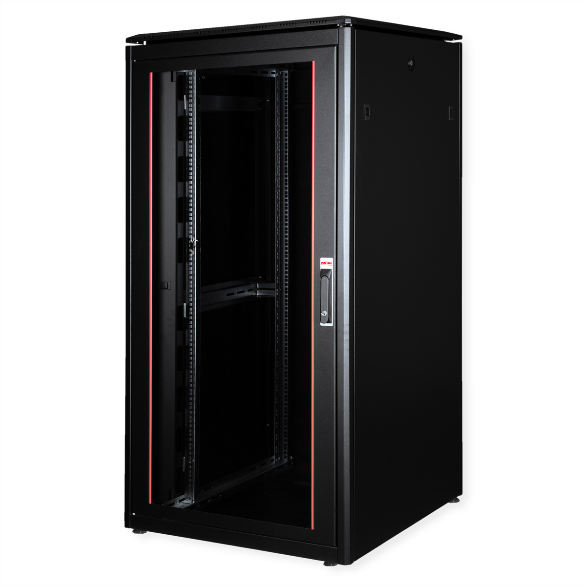 ROLINE 19-Zoll Netzwerkschrank Pro 32 HE, 800x800 BxT Glastür schwarz