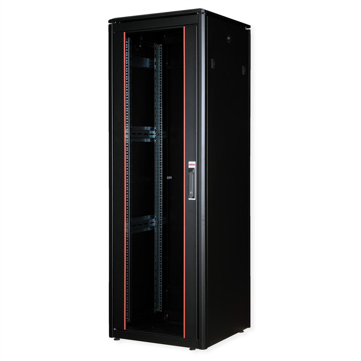 ROLINE 19-Zoll Netzwerkschrank Pro 36 HE, 600x600 BxT Glastür schwarz