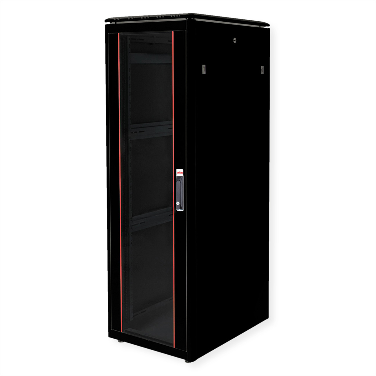 ROLINE 19-Zoll Netzwerkschrank Pro 36 HE, 600x800 BxT Glastür schwarz