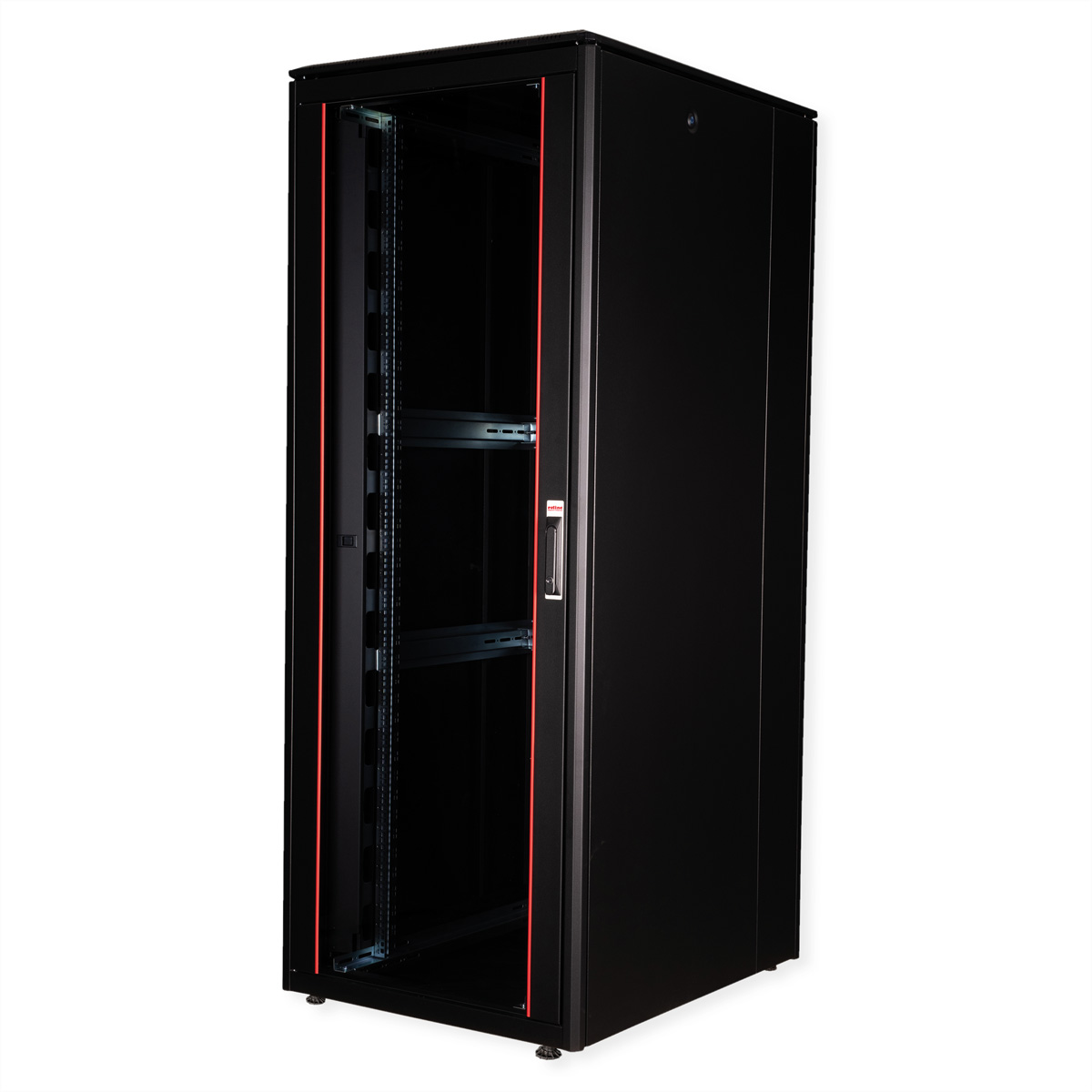 ROLINE 19-Zoll Netzwerkschrank Pro 42 HE, 800x1000 BxT Glastür schwarz