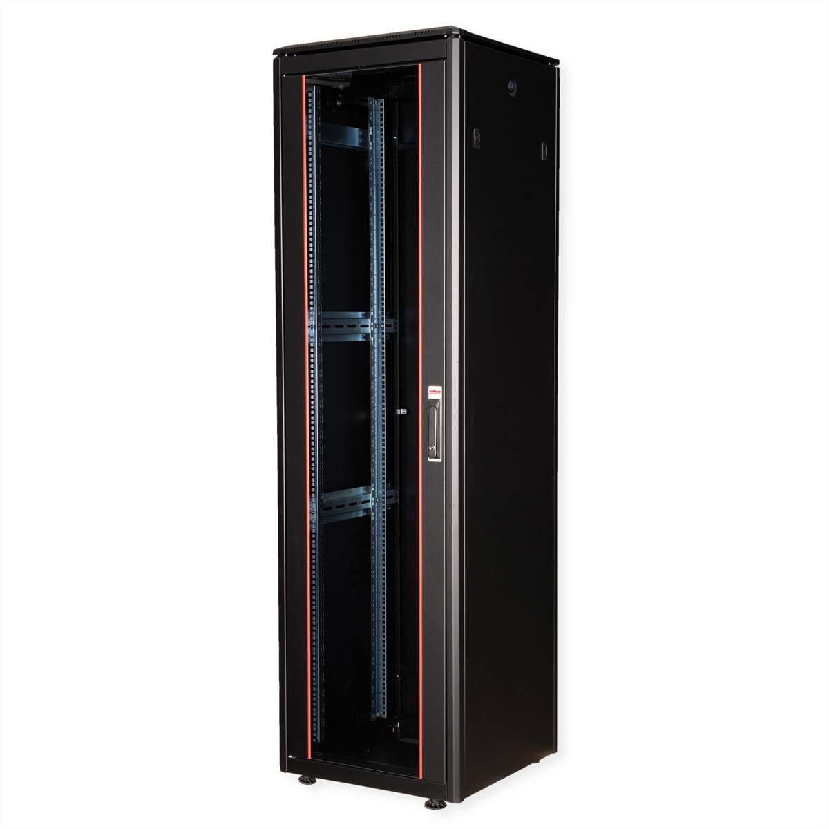 ROLINE 19-Zoll Netzwerkschrank Pro 47 HE, 600x600 BxT Glastür schwarz