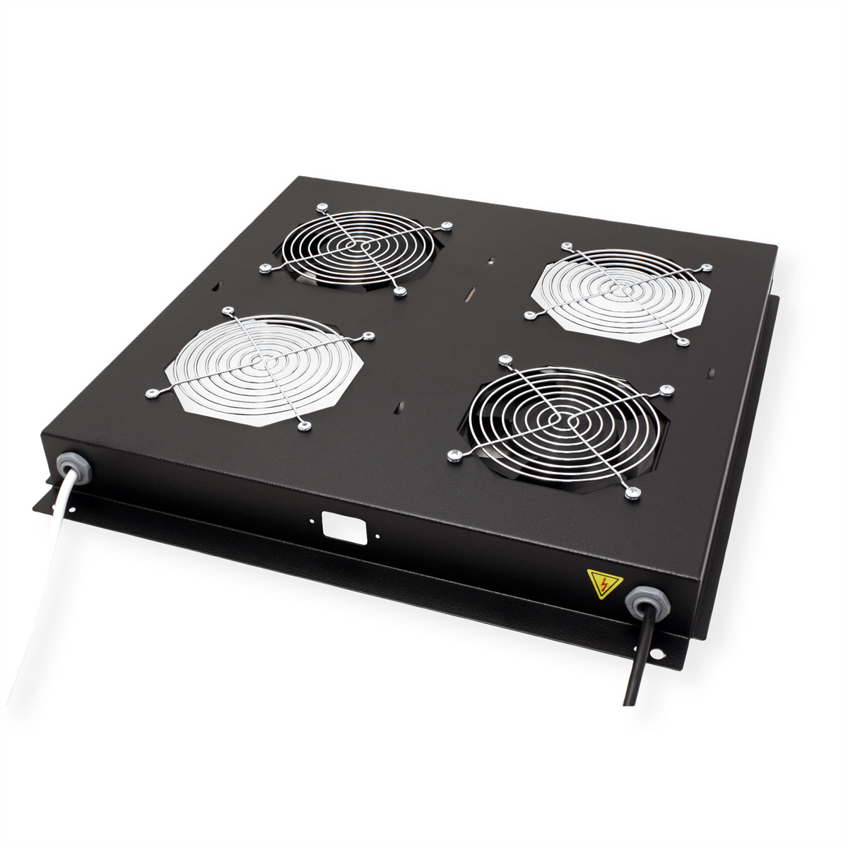 ROLINE 19-Zoll Dachlüftereinheit 2 Lüfter, Thermostat , schwarz