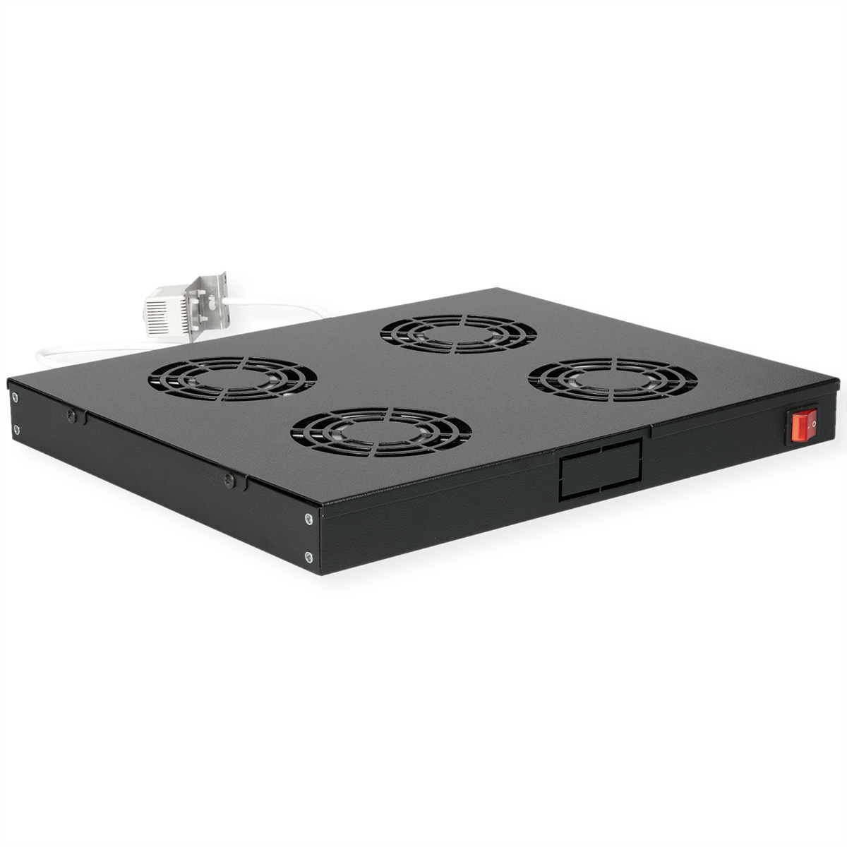 ROLINE 19-Zoll Lüftereinheit 4 Lüfter, Thermostat schwarz