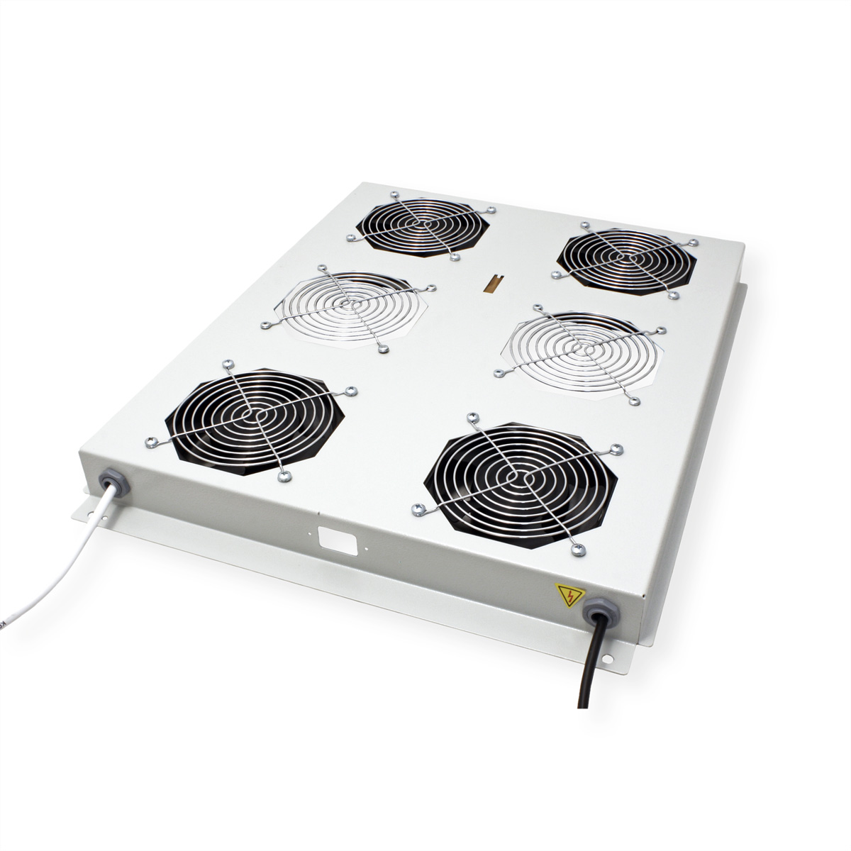 ROLINE 19-Zoll Dachlüftereinheit 4 Lüfter, Thermostat für Serverschrank grau