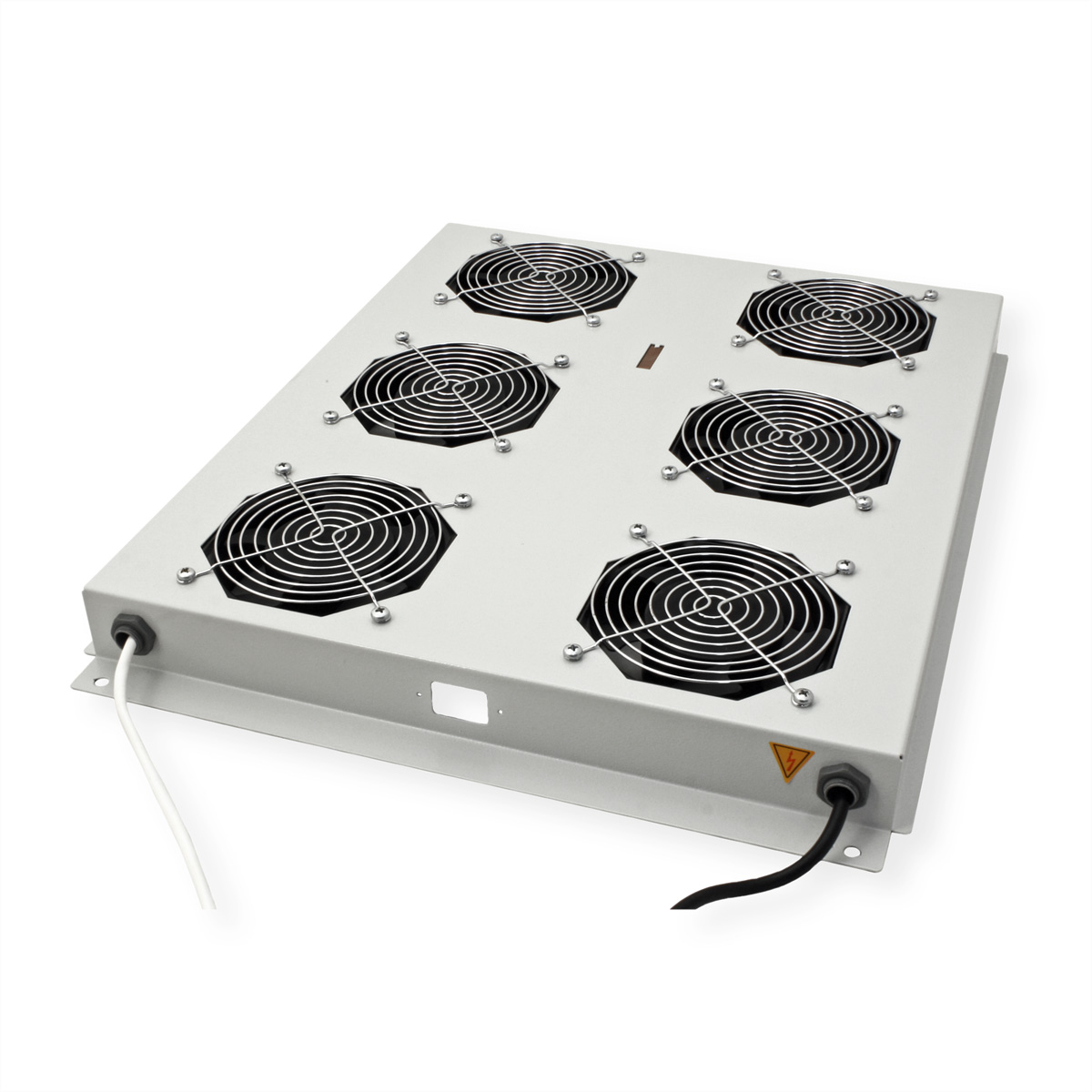 ROLINE 19-Zoll Dachlüftereinheit 6 Lüfter, Thermostat für Serverschrank grau