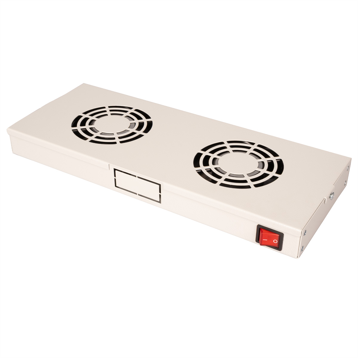 ROLINE 19-Zoll Lüftereinheit 2 Lüfter, ON/OFF  grau