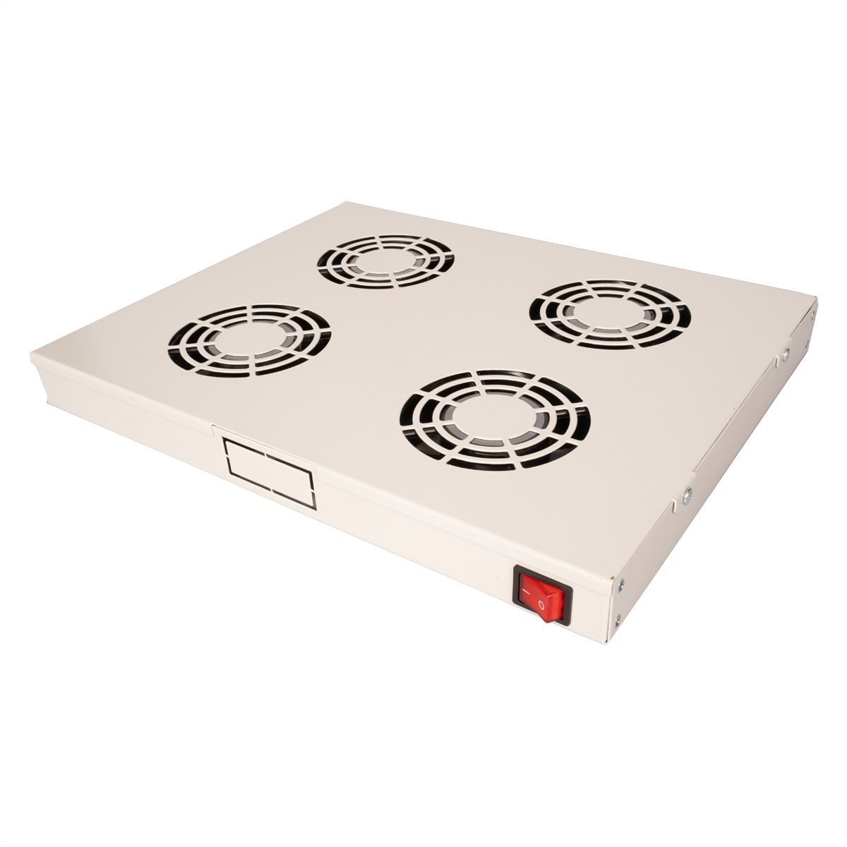 ROLINE 19-Zoll Lüftereinheit 4 Lüfter, ON/OFF  grau