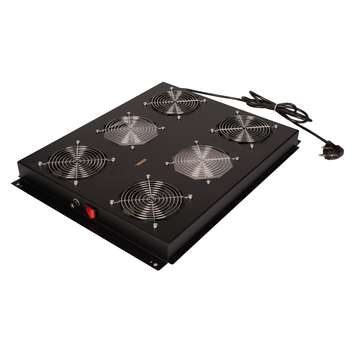 ROLINE 19-Zoll Dachlüftereinheit 4 Lüfter, ON/OFF für Serverschrank der PRO Serie, schwarz