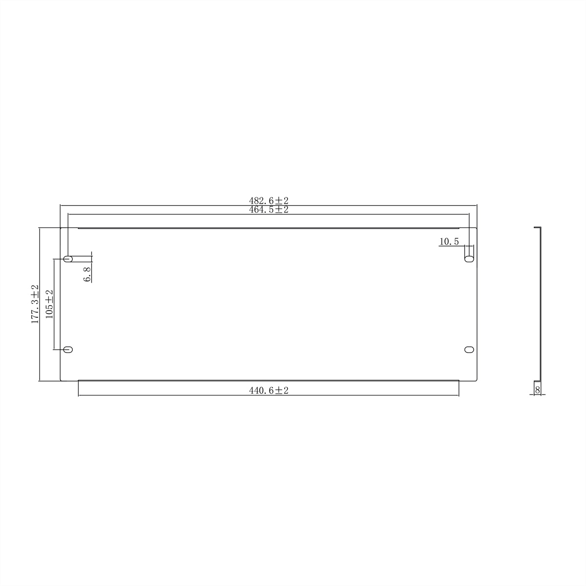 VALUE 19-Zoll-Blindplatte 4 HE, schwarz