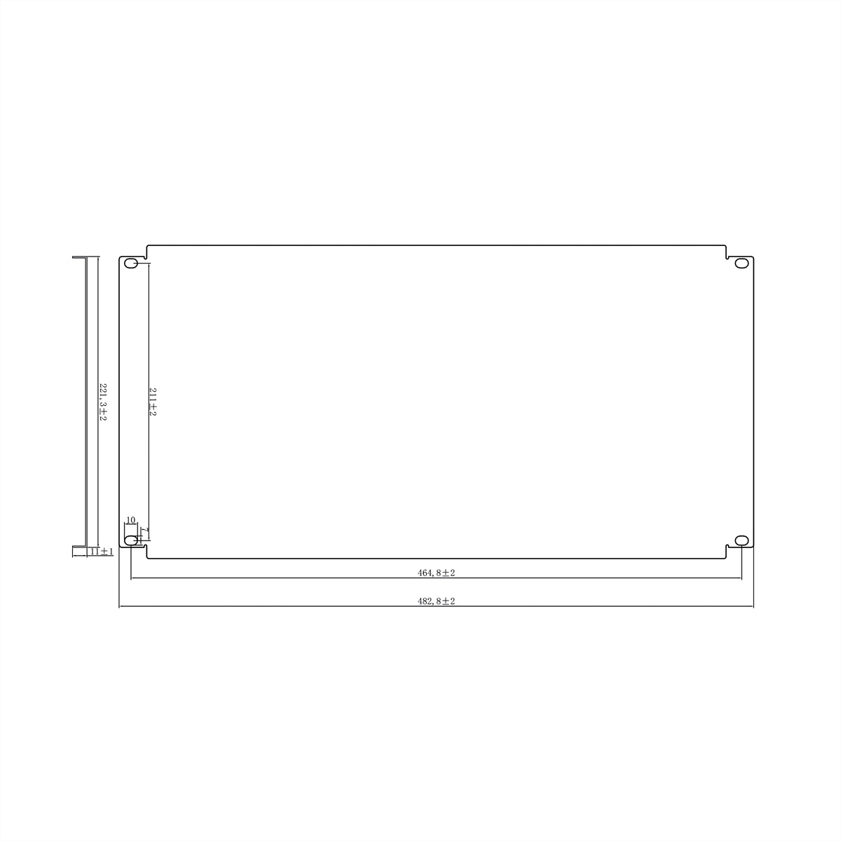 VALUE 19-Zoll-Blindplatte 5 HE, schwarz