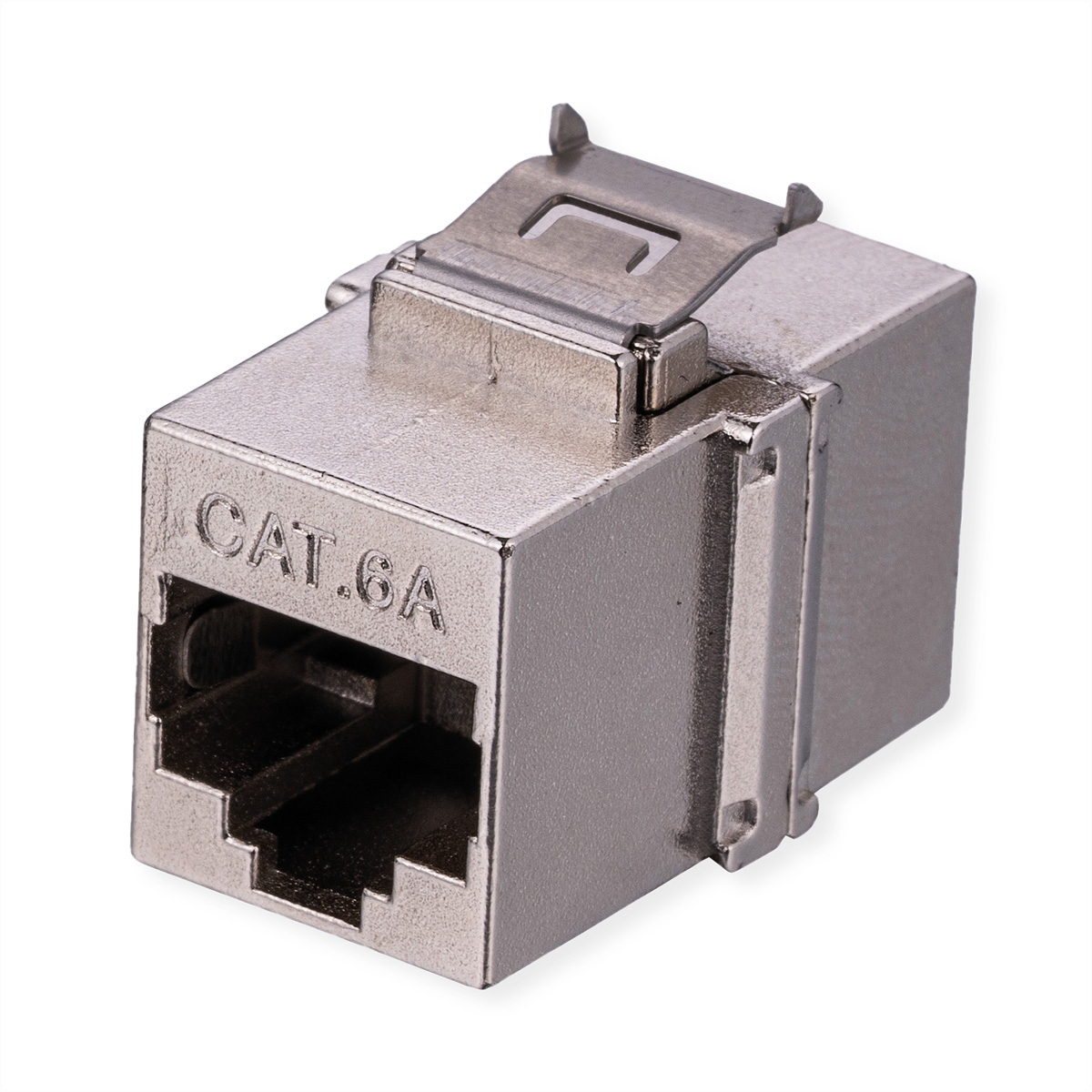VALUE RJ-45 Kupplung, Keystone, geschirmt, Kat.6A (Class EA), kurze Ausführung, silberfarben
