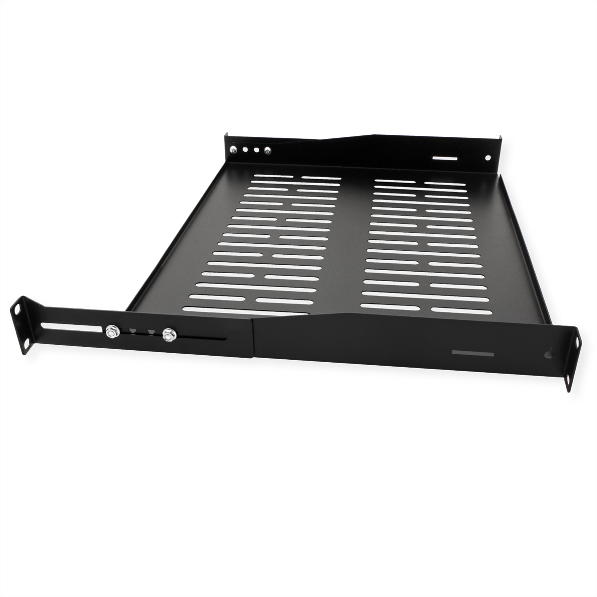 VALUE 19-Zoll-Geräteträger 1 HE, T: 350mm, max. 25 kg, U-Form, schwarz