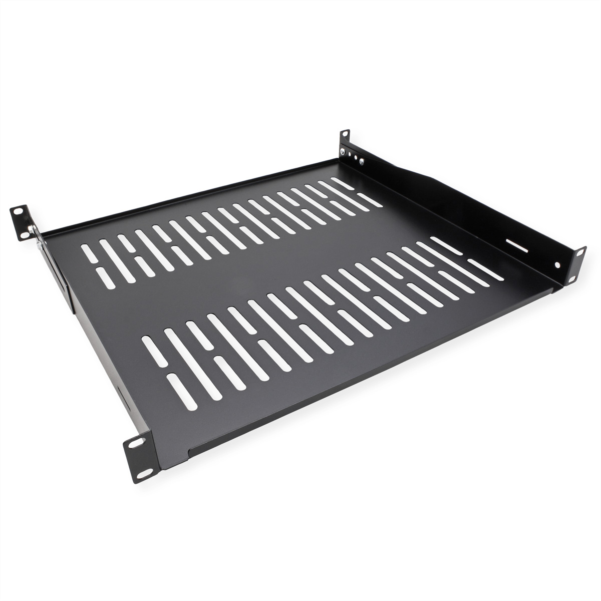 VALUE 19-Zoll-Geräteträger 1 HE, T: 400mm, max. 25 kg, U-Form, schwarz