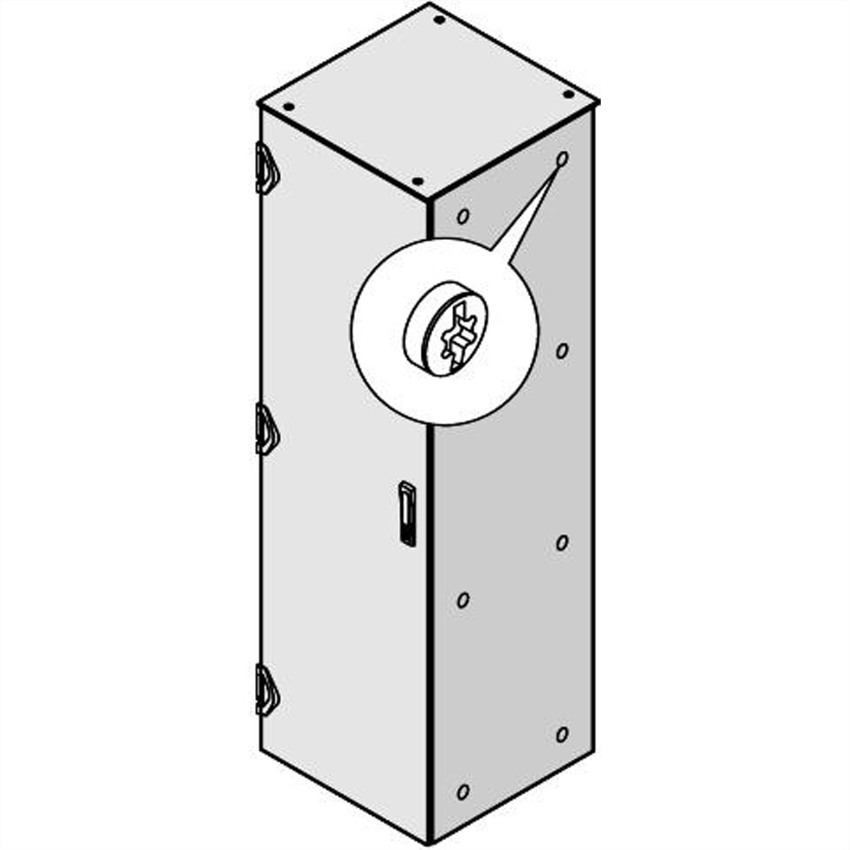 SCHROFF Seitenwand, geschraubt für IP55 - SWD 2000H 300T IP55 7021 2ST