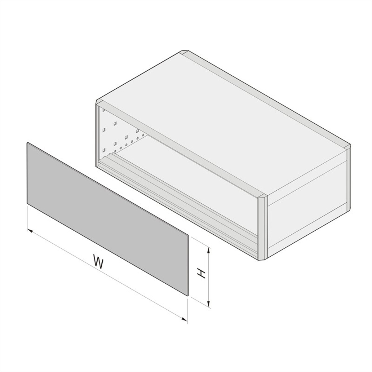 SCHROFF EMV-Frontplatte/ -Rückwand, gesteckt, geschirmt - U-FRONTPL.EMC 3HE 28TE