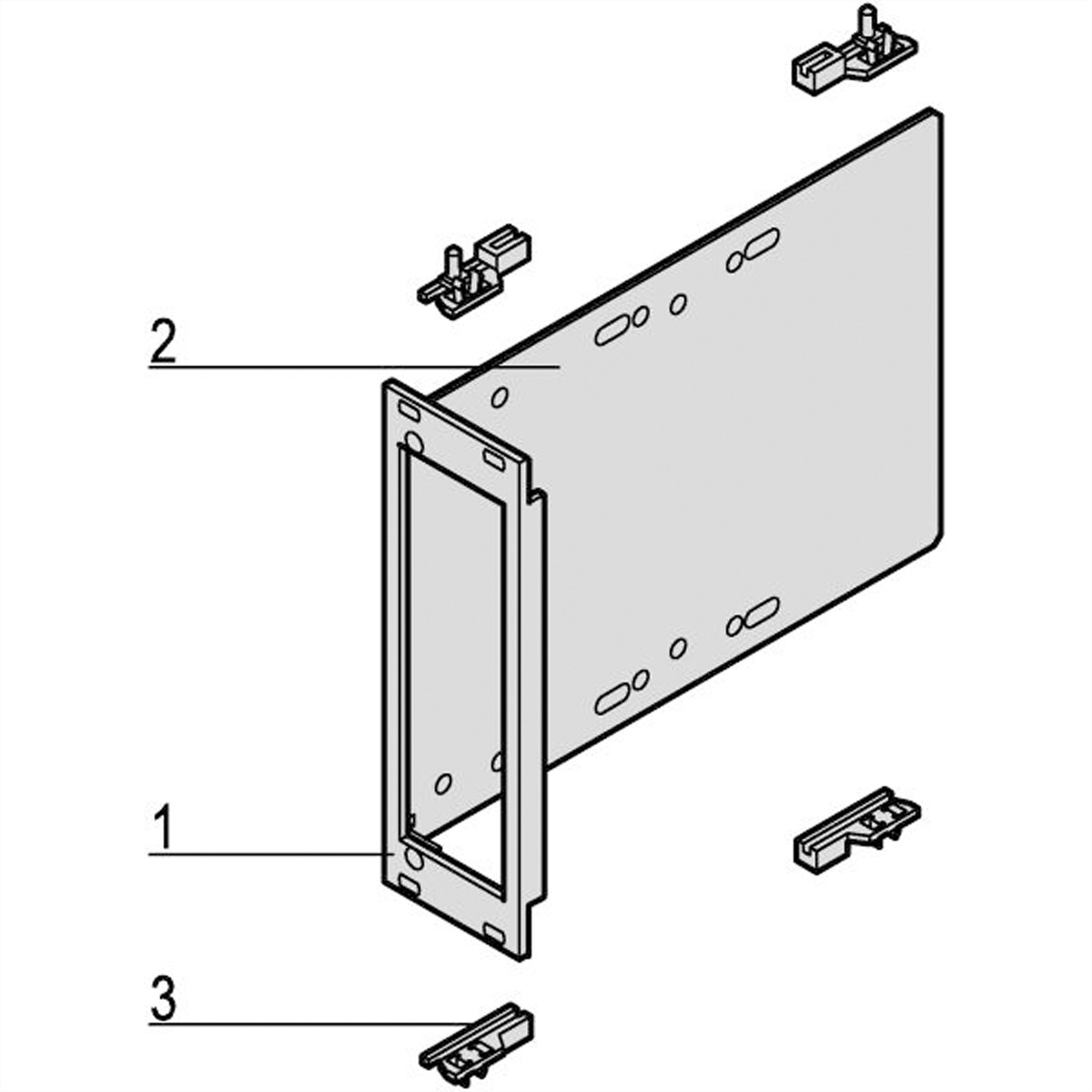 SCHROFF Laufwerkkassette mit U-Frontprofil geschirmt 1 x 3 1/2