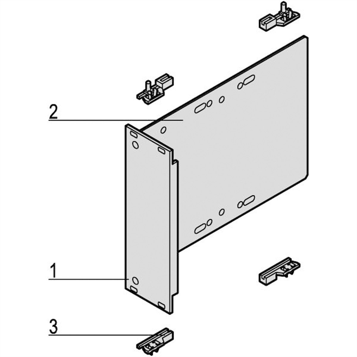 SCHROFF Laufwerkkassette mit U-Frontprofil geschirmt HD 1 x 3 1/2