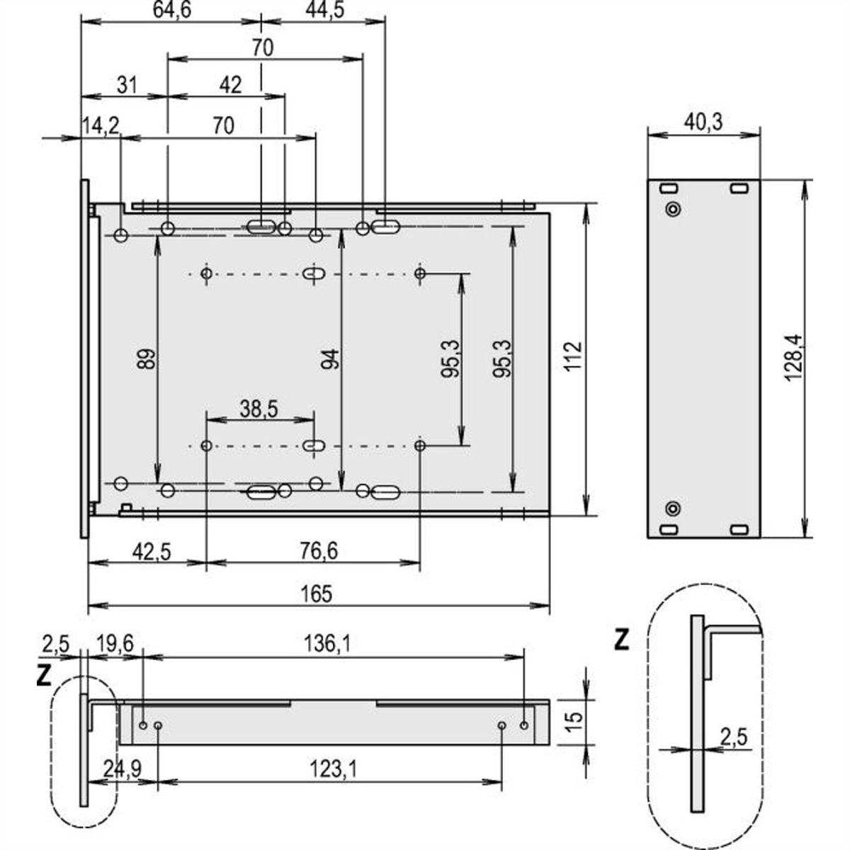 SCHROFF Laufwerkkassetten HD 1 x 3 1/2