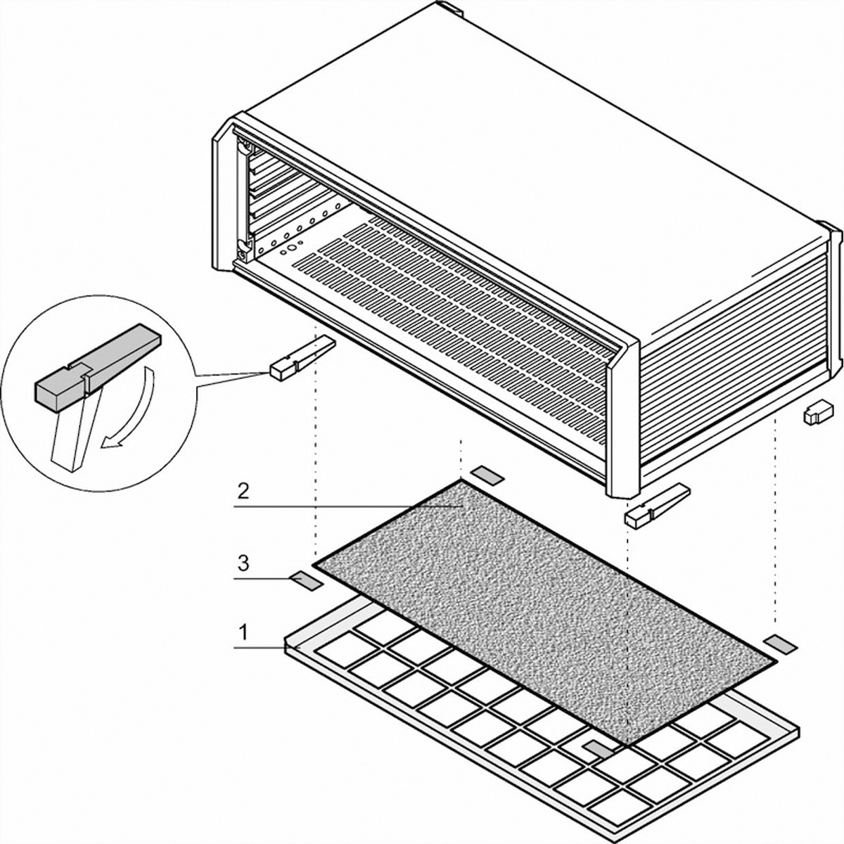SCHROFF Luftfilter - LUFTFILTER 28TE PROPAC/PRO