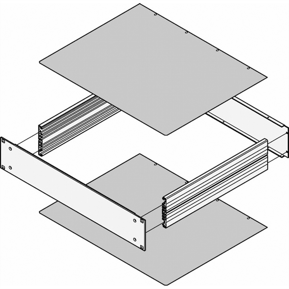 SCHROFF Deckelblech geschlossen (B x H x T) 412 x 1 x 340 mm multipacPRO 30860-503 1 St. (30860-503)