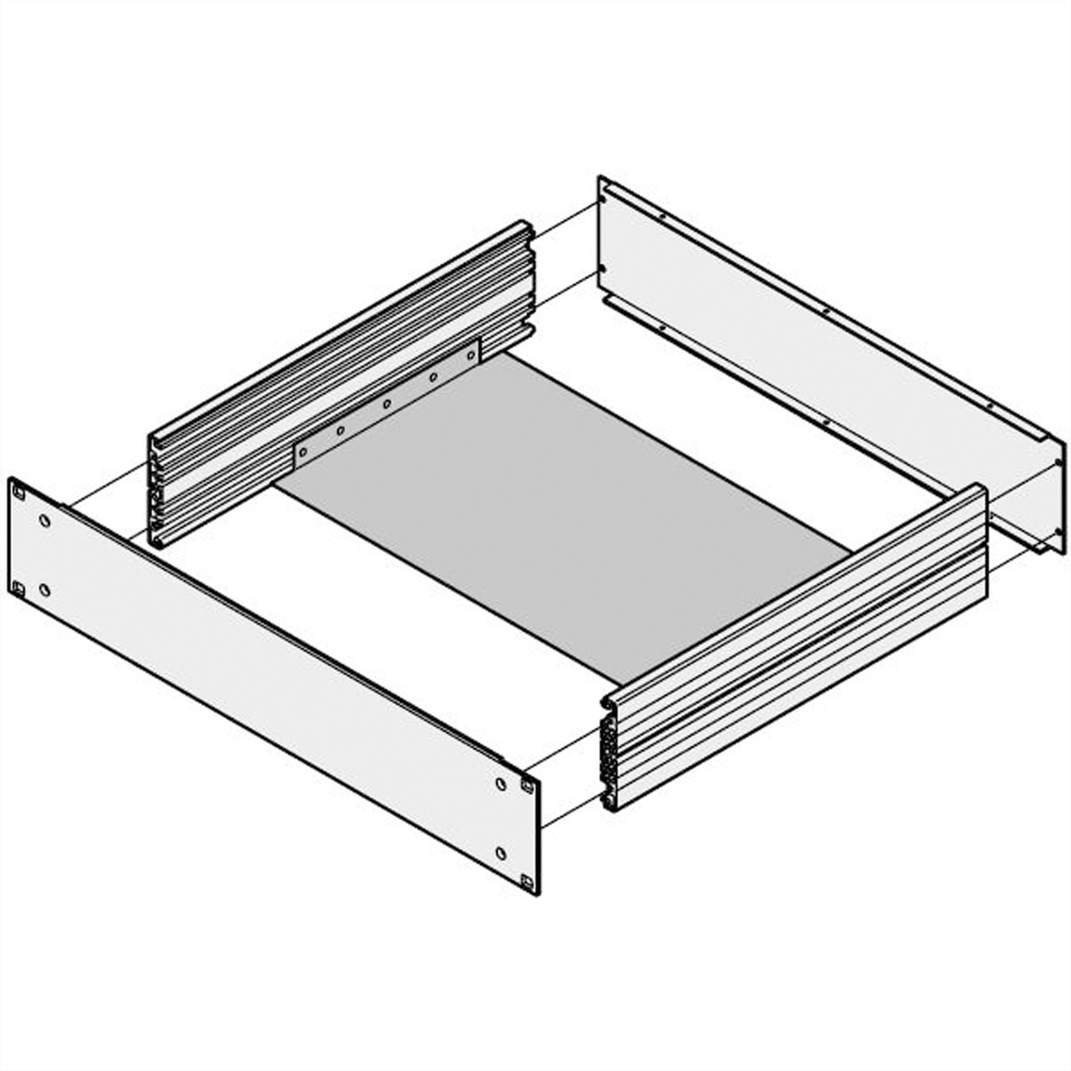 SCHROFF Chassisplatte (B x H x T) 412 x 2 x 330 mm multipacPRO 20860-110 1 St. (20860-110)