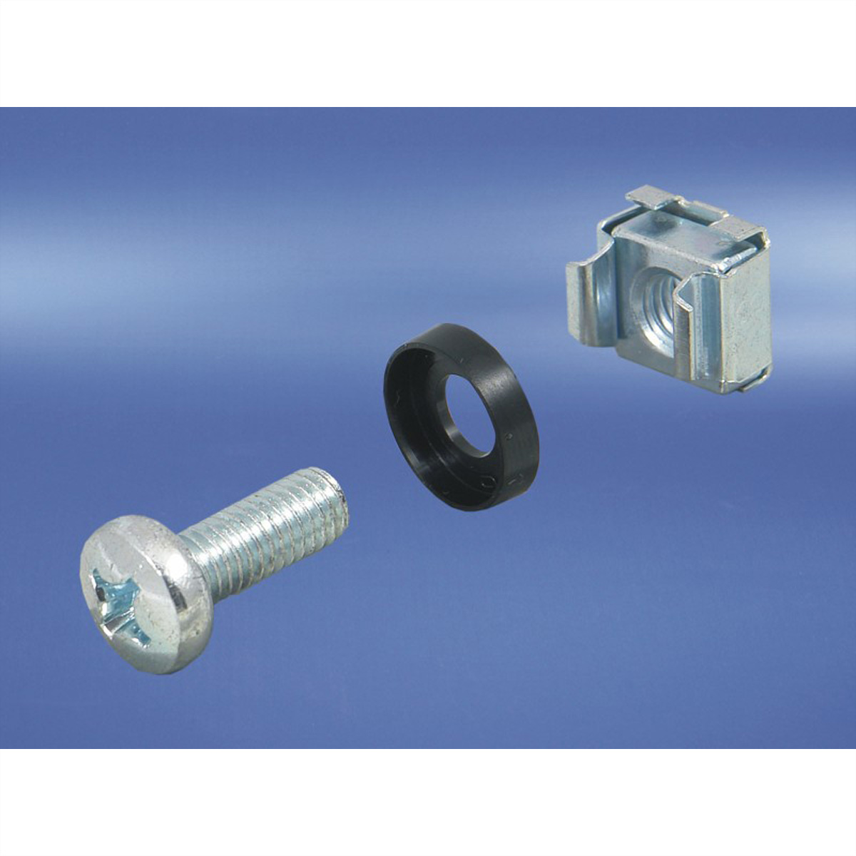 SCHROFF 19"-Befestigungssatz (Schraube, Scheibe, Mutter) - MONTAGESET 19" KOMPONENTEN 4X