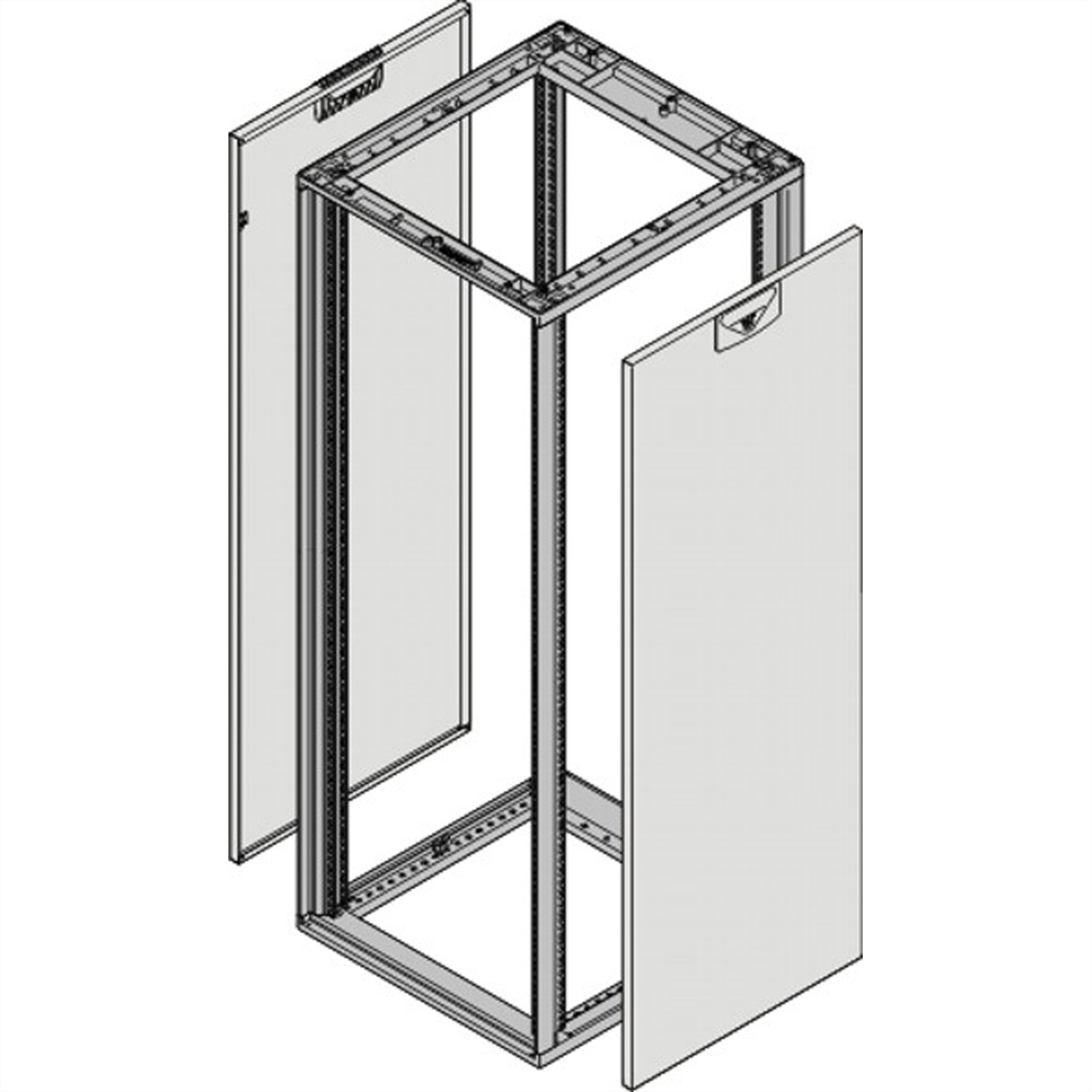 SCHROFF Seitenwand für Slim-Line - SEIT.WD.12HE 800T SL 7035 2X