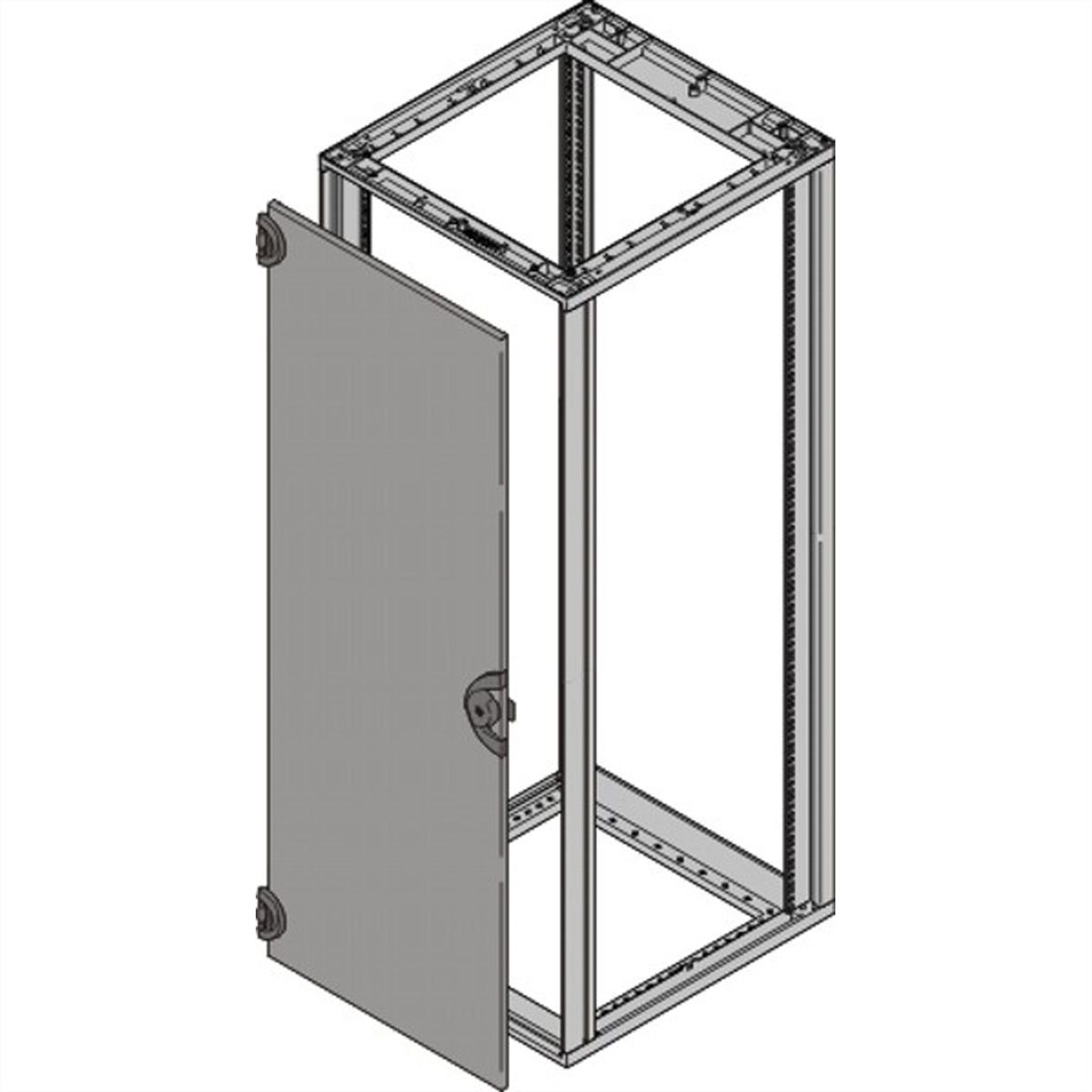 SCHROFF Stahltür - STAHLTUER 47HE 180GRD RAL7021
