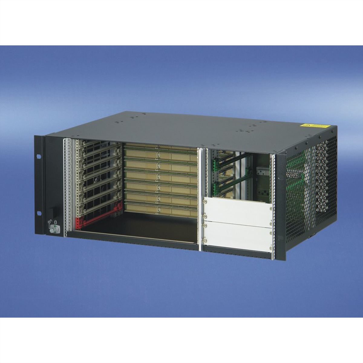 SCHROFF 4 HE, 8 Slot, mit Rear I/O, für 19