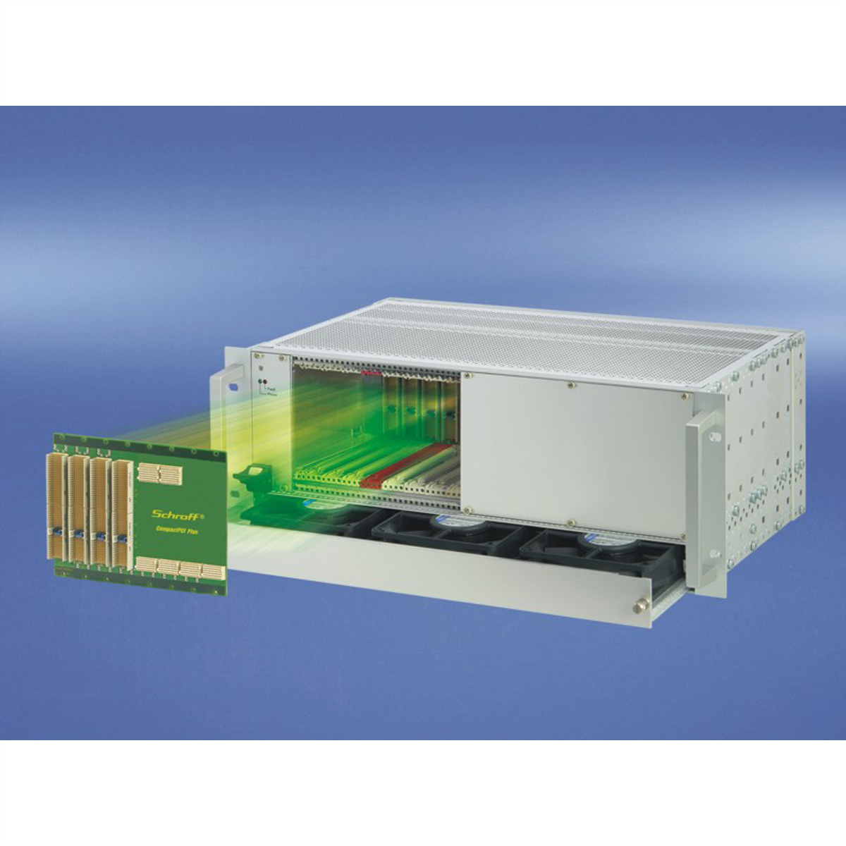SCHROFF 4 HE, 8 Slot, mit Rear I/O, 19