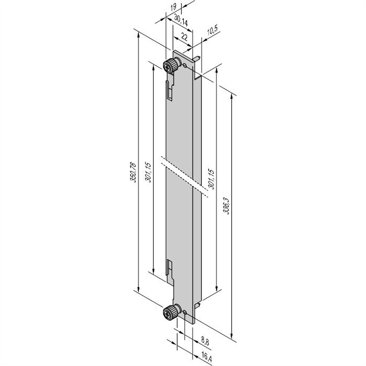 SCHROFF AdvancedTCA-Frontplatten - FRONTPL.8HE 6TE VA PS ATCA