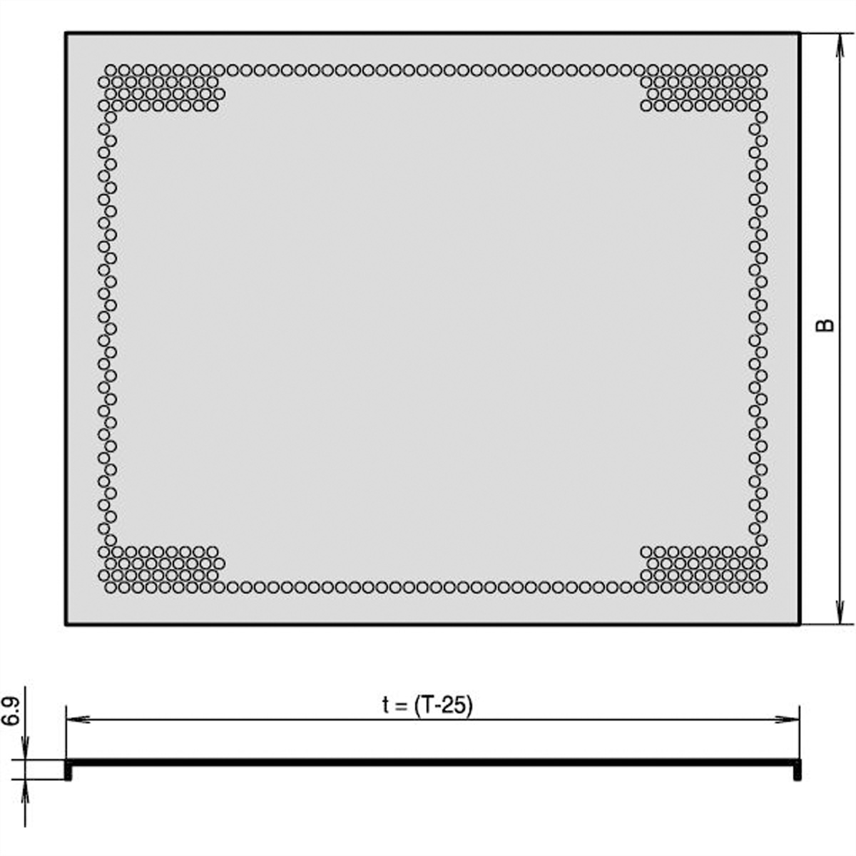 SCHROFF Abdeckblech, universal für spezielle - EMC 84TE 24560053 (BILD2)