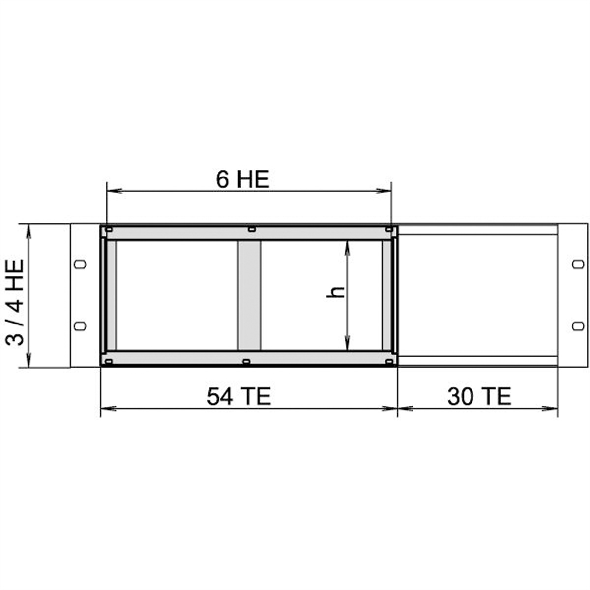 SCHROFF Horizontaler Kartenausbau - HORIZ.AB. 3HE VO LD HI VT