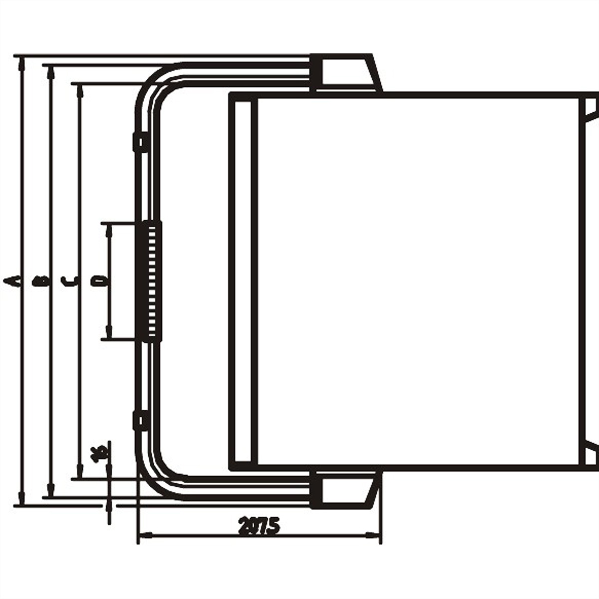 SCHROFF Aufstell-Tragegriff - AUFSTELL-TRAGEGRIFF 42TE