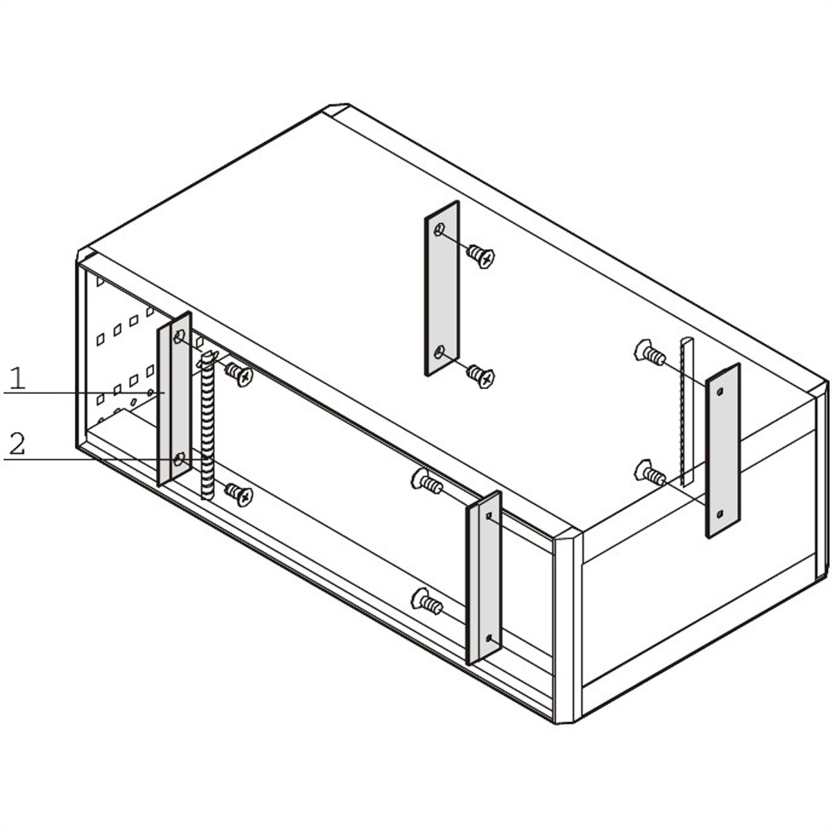 SCHROFF EMV-Dichtung Frontplatte / Rückwand - Seitenwand - EMC-TRAEGERLEISTE 4HE FPL-SW