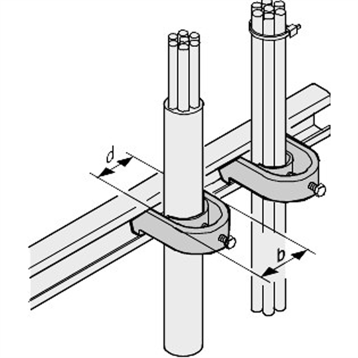 SCHROFF Kabelschellen - KABELSCHELLEN 38-42 48B (10X)