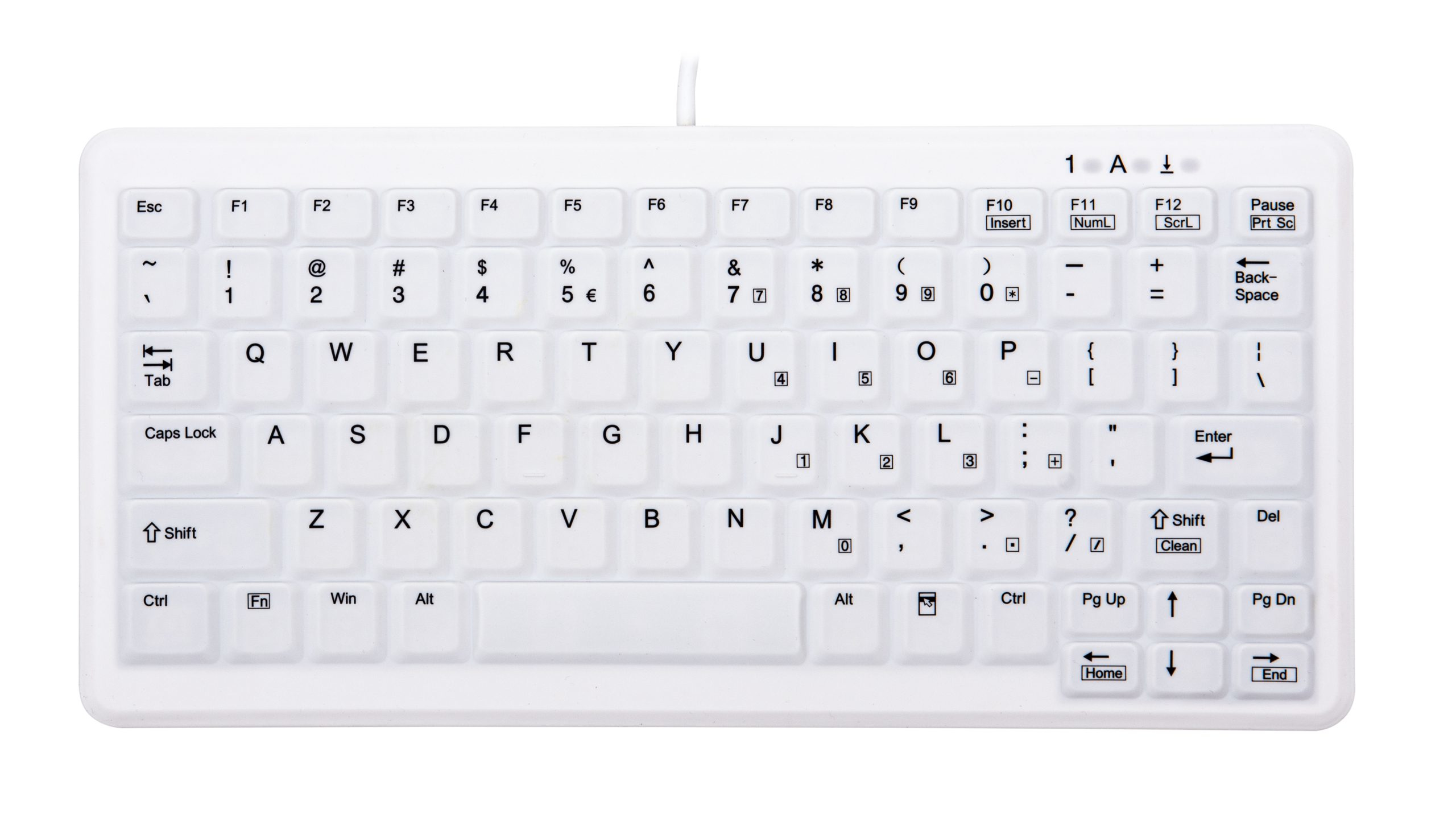 CHERRY AK-C4110 Tastatur USB QWERTY US Englisch Weiß