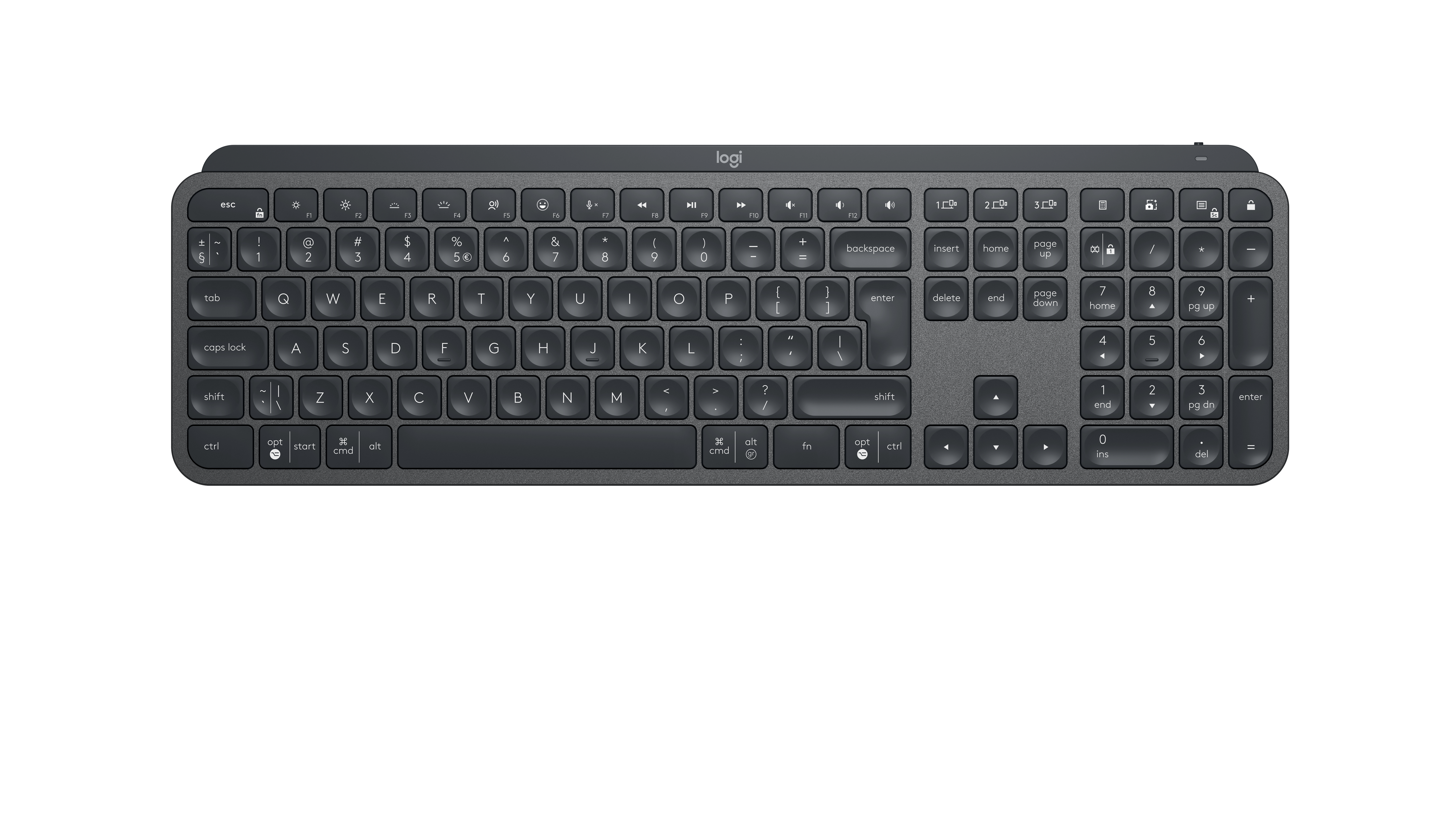 Logitech Mx Keys For Business Tastatur Büro Bluetooth Englisch Graphit